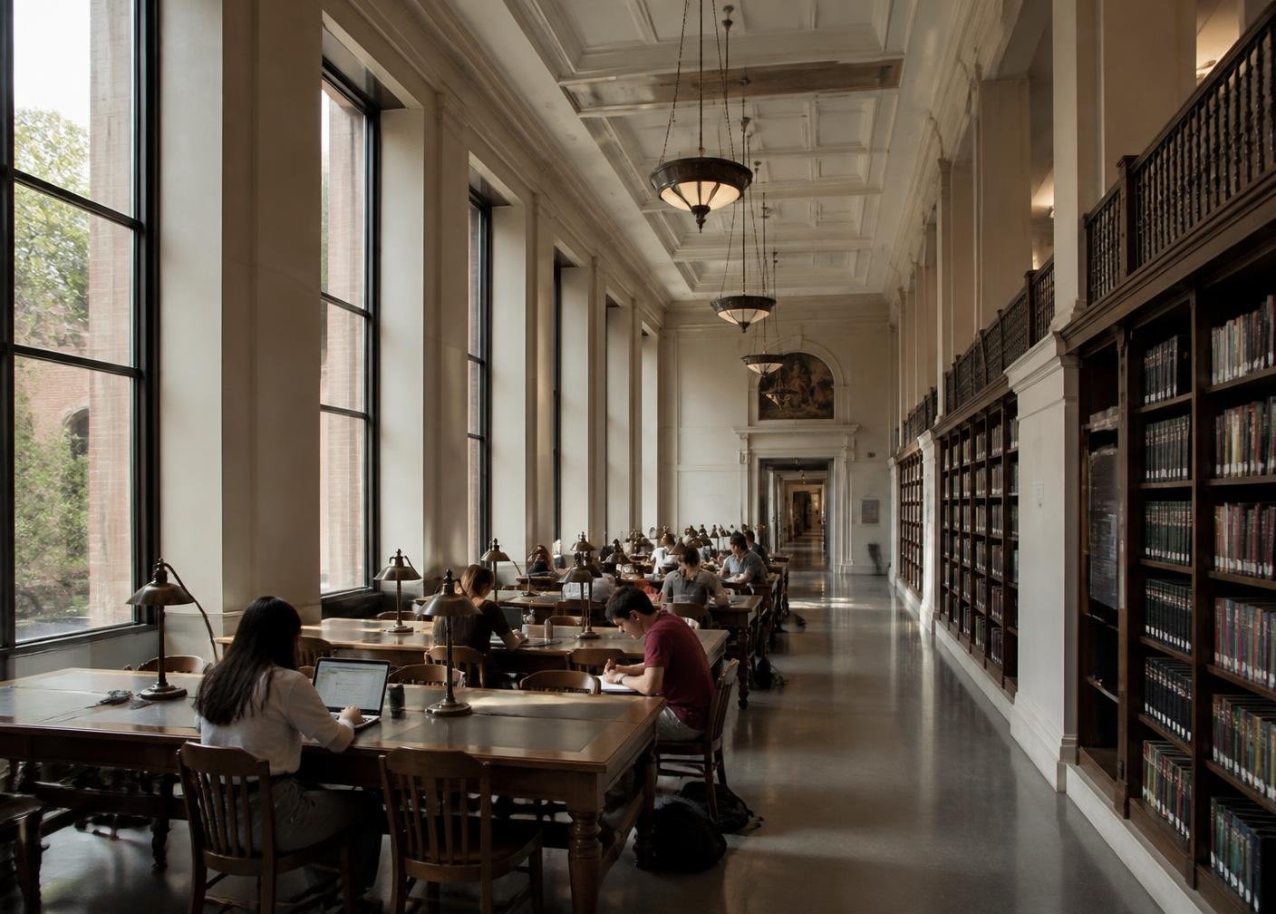 Library reading room